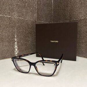 Tom Ford frames with 5 magnetic clip-on sunshades (dark brown)
